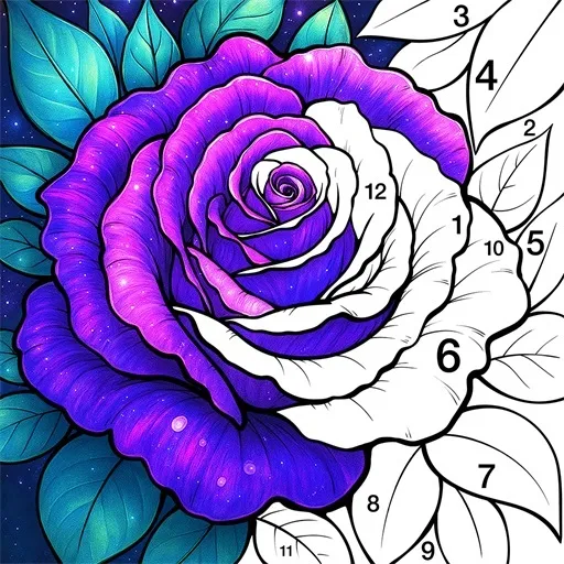 Game icon for Coloring Book: Color by Number by Candy Mobile